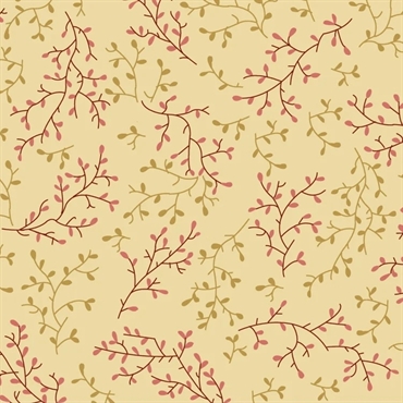 EQP Patchworkstof - Twirling twigs - Sand