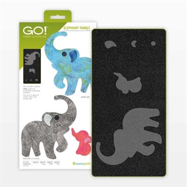 Accuquilt Skabelon - Elephant family 55674