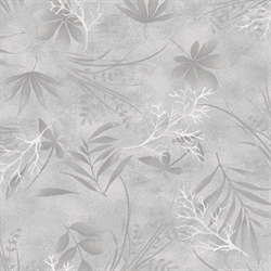 Bagside Patchworkstof - Gray leaves