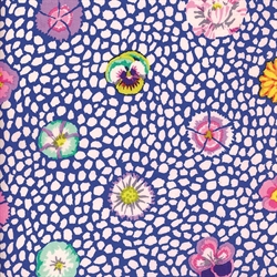 Kaffe Fassett Patchworkstof - Guinea flower - Blue