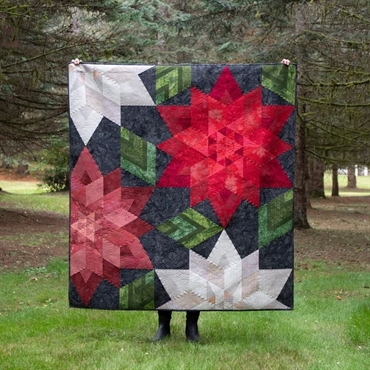 Patchwork Mønster - Crimson Christmas quilt