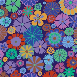 Kaffe Fassett Patchworkstof - Folk flower - Purple